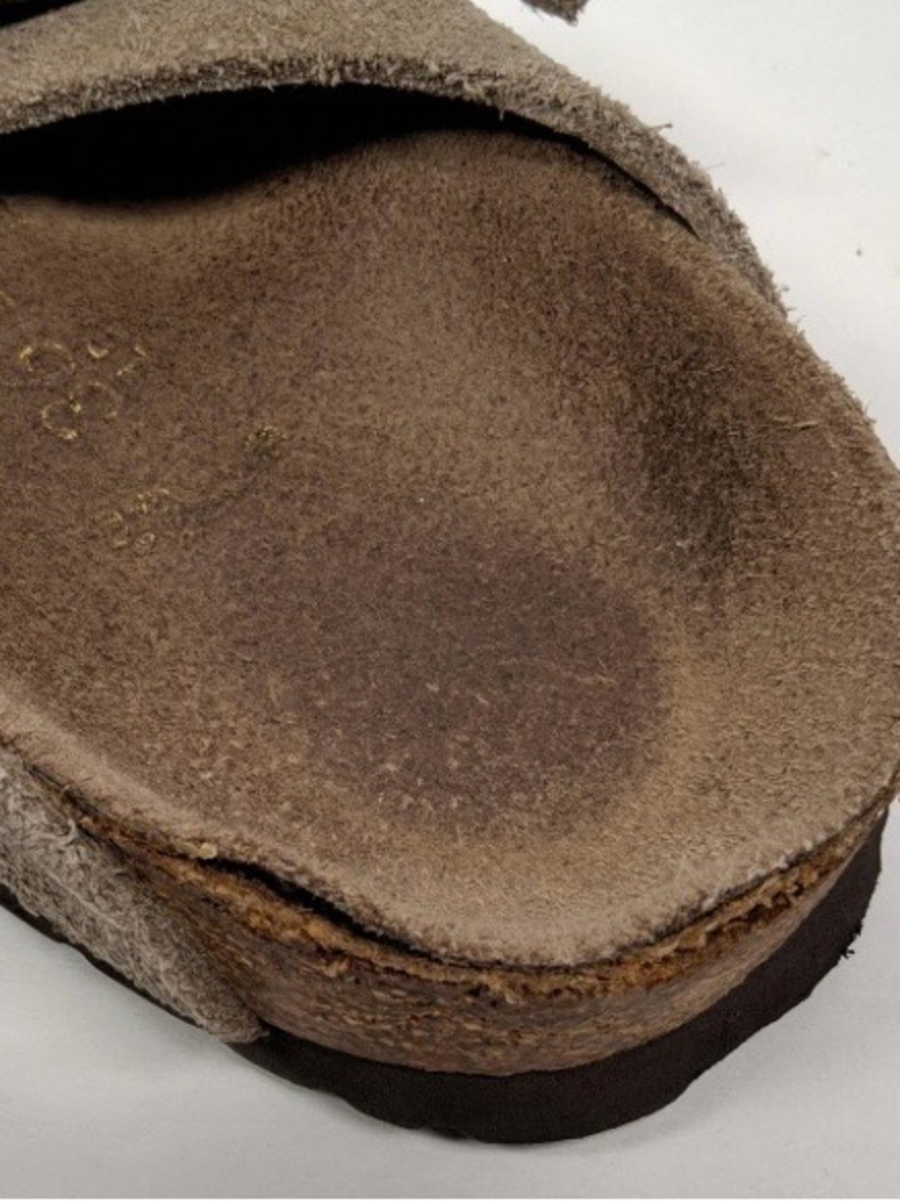 Birkenstock Suede Clog Mules in Taupe Brown - Picture 4 of 4